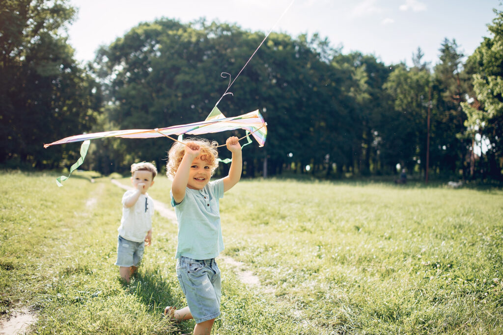 kids and a kite